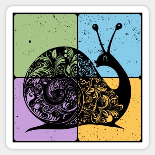 Snail Silhouette Nature-Inspired Minimalist Art Sticker